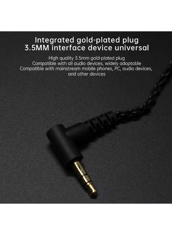 كابل صوتي ND 10-2 Hi-Fi من النحاس الخالي من الأكسجين، قابس 3.5 ملم، كابل تحسين سماعات أذن قابل للفصل ثنائي الدبابيس لسماعات مراقبة IEM، متوافق مع KZ و CCA و TRN و QKZ و CVJ