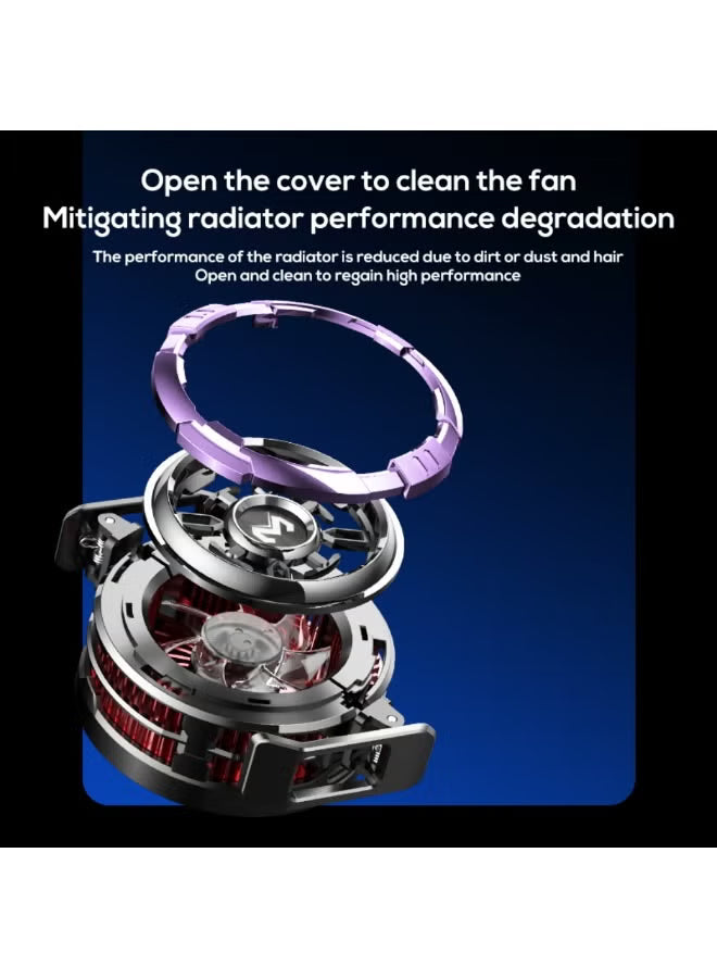 MEMO CX08 Ai Magnetic Smartphone Cooler, 23W Fast Cooling Semiconductor Radiator Fan for Gaming, Live Streaming & Vlogging – Ultra Quiet Heat Dissipation for iPhone 12/13/14/15 Series, Android Phones & iPad Tablets