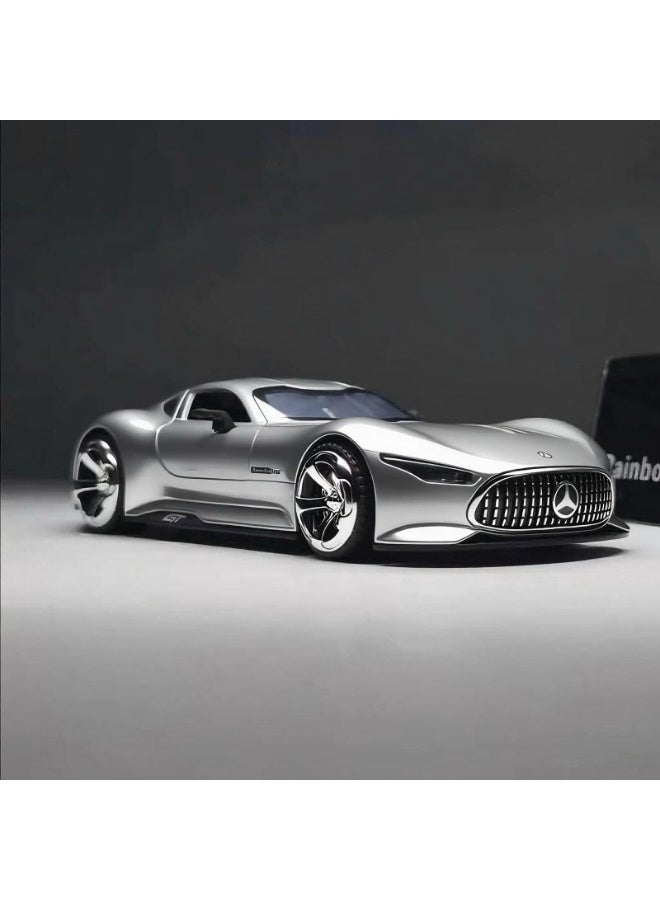 Mercedes-Benz AMG Vision GT Concept – Premium Silver Diecast Model Car with Opening Gullwing Doors, Perfect for Gifts, Office Desk Decoration, Kids’ Rooms, and Collectors