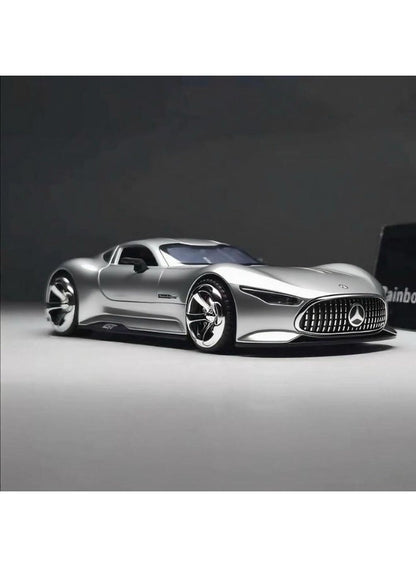 Mercedes-Benz AMG Vision GT Concept – Premium Silver Diecast Model Car with Opening Gullwing Doors, Perfect for Gifts, Office Desk Decoration, Kids’ Rooms, and Collectors