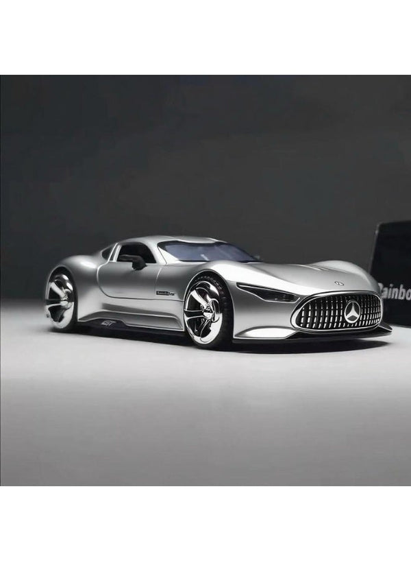 Mercedes-Benz AMG Vision GT Concept – Premium Silver Diecast Model Car with Opening Gullwing Doors, Perfect for Gifts, Office Desk Decoration, Kids’ Rooms, and Collectors