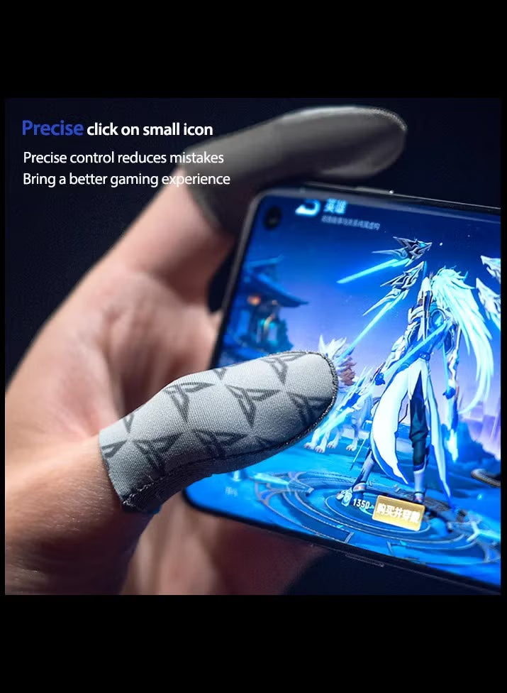 DigiFlydigi Original P1 Lite Gaming Finger Sleeves – Ultra-Thin 0.3mm FlySilver Superconductive Cloth, 40D Nylon, High Durability, Anti-Sweat & Anti-Slip, Ultra-Sensitive Touch – Compatible with iPhone, iPad, RedMagic, Samsung – PUBG, COD & FPS Gaming ( 1