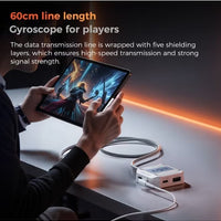 PLEXTONE GS5 Pro Gaming Dongle Adapter & Converter, 5-in-1 USB-C to 3.5mm Audio & USB Hub, PD 60W Fast Charging, Gaming Earphone Sound Adapter – Compatible with RedMagic, iPad, iPhone, Samsung Mobile, Laptops, Mobile Phones & Gaming Devices