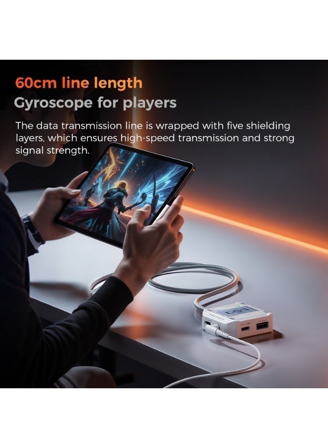 Plextone GS5 Pro Gaming Dongle Adapter & Converter, 5-in-1 USB-C to 3.5mm Audio 