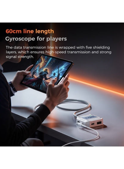 Plextone GS5 Pro Gaming Dongle Adapter & Converter, 5-in-1 USB-C to 3.5mm Audio 