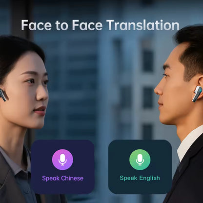 ماكنايك TH60 PRO AI سماعات رأس بلوتوث لاسلكية مترجم لغات سماعات أذن ألعاب داخلية IPX5 مقاومة للماء Bluetooth 5.4