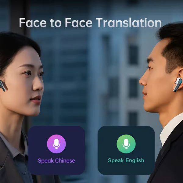 MACHENIKE TH60 PRO AI Wireless Bluetooth Headphones Translator Languages IN-Ear Gaming Earphones IPX5 Waterproof Bluetooth 5. 4
