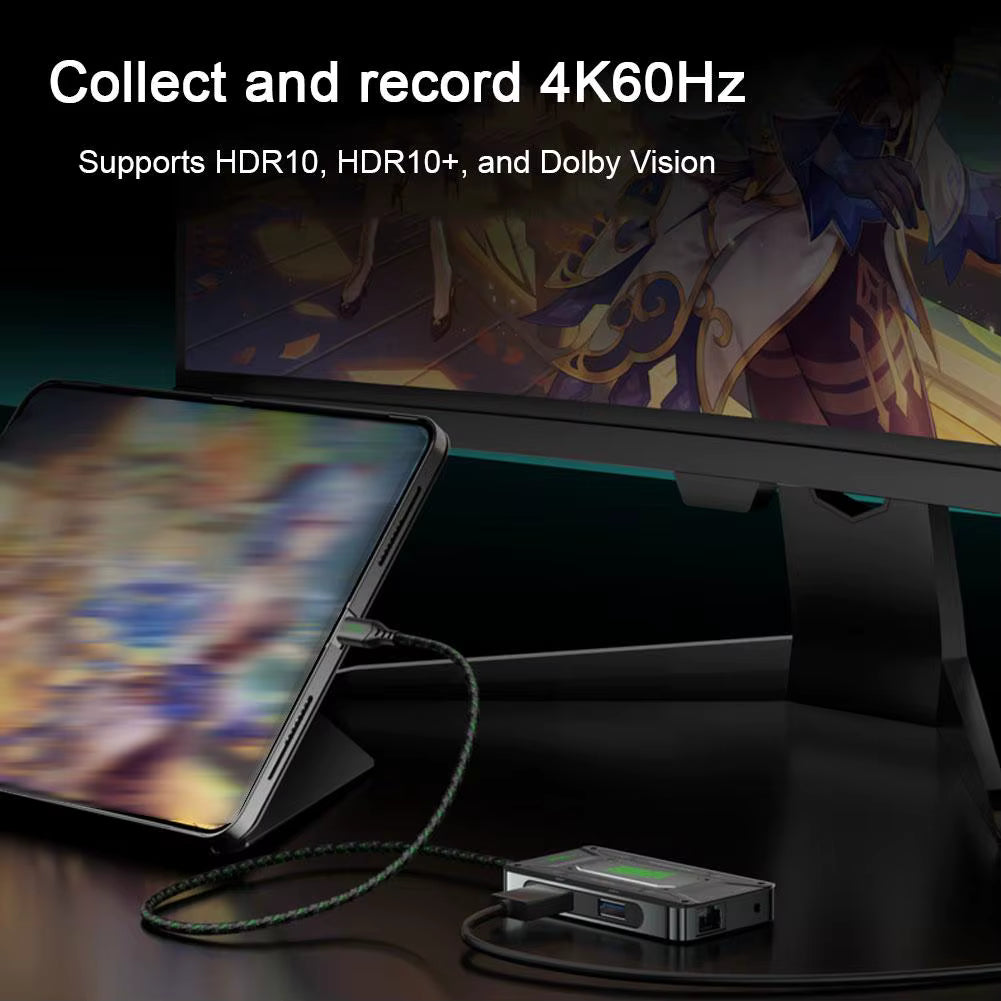 7-in-1 Audio HD Adapter Piva DS7 Type C Universal Headphone Converter Tablet Data Support Fast Charging L5X7