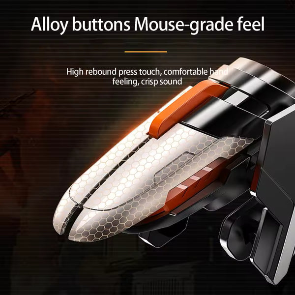 AK06 AUTO 6 Fingers Mobile Phone Gaming Accessories for PUBG Aim Shooting Gamepad Trigger L1R1 Button for IOS/ANDROID Game Controller - MOBILE ONLY