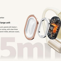 Nubia LiveFlip Wireless Earbuds, 15mm Ultra-Large Driver, 40-Hour Battery Life, IPX4 Water Resistant, Bluetooth 5.4, ENC Noise Cancelling For Perfect for Music & Gaming (UAE ONLY)