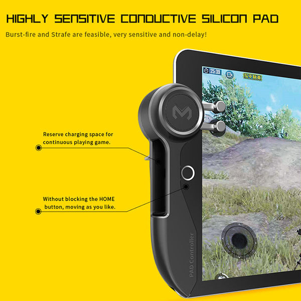 L2R2 Memo AKPAD MECHANICAL Mobile Gamepad Controller for iPad Tablet Six Finger Games Trigger Joysticks L2 R2 Fire Button Aim Key - TABLET IPAD ONLY