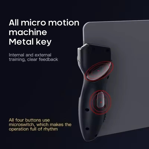 MEMO Six Finger  AUTO-LASER Gamepad Joystick Controller AK-PAD8K for PUBG Aim Shooting L1 R1 Game Trigger Handle for IPad IOS Android Tablet