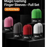 PIVA 10 Mobile Gaming Finger Sleeves – Frost Cold Silver Fiber Touchscreen Finger Cover for PUBG & FPS Games, Anti-Sweat, High Sensitivity, Smooth Control For RedMagic, iPhone, iPad, Samsung, Poco and Mobile Phones (5 Pairs / 10 PCS)
