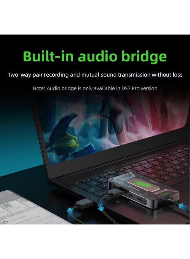 PIVA DS7 Pro 7-in-1 USB-C Docking Station and Gaming Hub with Two-Way Audio Brid