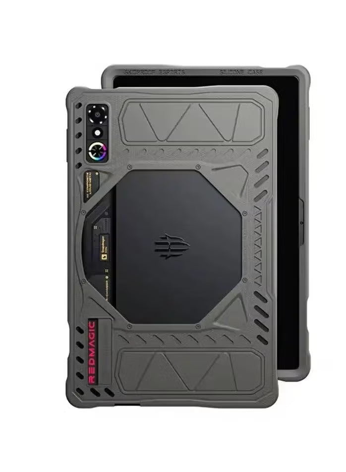 PLEXTONE GP60 3rd Gen Gaming Tablet Case for RedMagic Astra 3 Pro, Professional Silicone Protective Cover with Cooling Radiator Opening, 360° Shockproof Protection, Anti-Slip Surface, Durable Design for Gaming & Heavy Use