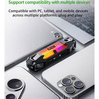 PIVA X41 4-in-1 USB-C Gaming Hub & Docking Station with DAC Sound Card, 60W PD Fast Charging, 3.5mm Audio Jack, USB Data Port, RGB Lighting – Compatible with iPhone, iPad, Android, RedMagic & Laptops