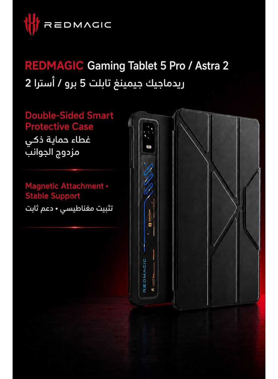REDMAGIC Astra 2 Original Dual Sided Smart Magnetic Folio Protective Case, Multi Angle Stand, Auto Wake & Sleep For Astra 2 (5Pro)