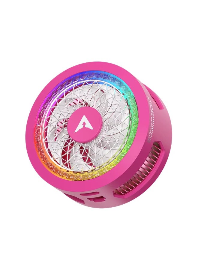 PIVA B3 Phone & iPad Cooler, 25W Magnetic Cooling Fan, Ultra-Quiet Portable Cooling Pad, Strong Magnetic Attachment and Clips for iPhone, Android, RedMagic & iPad – Built for Intense Gaming, Perfect for FPS Games like PUBG Mobile, Pink