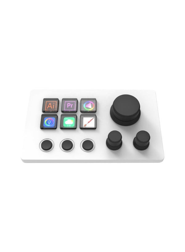 MiraBox N3 Stream Controller Deck V3 with 6 Programmable LCD Keys, 3 Multifunction Rotary Dials and 3 Tactile Buttons, Stream Deck Macro Controller for Live Streaming, Gaming, Audio Control, OBS Studio, Twitch, YouTube, Windows and Mac