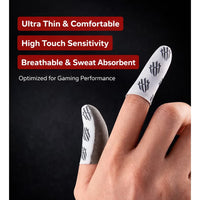 Gaming Finger Sleeves by RedMagic, Sweatproof Gaming Gloves Fingertip Silvercloth – Pro Finger Sleeves for Mobile/iPad Gaming