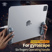 Plextone GP50 Tablet Gaming Grip, Multi-Finger Operation Silicone Handle, Non-Slip Soft Grip, Gyroscope Support, Washable Reusable Adhesive, Designed for Tablet Gamers