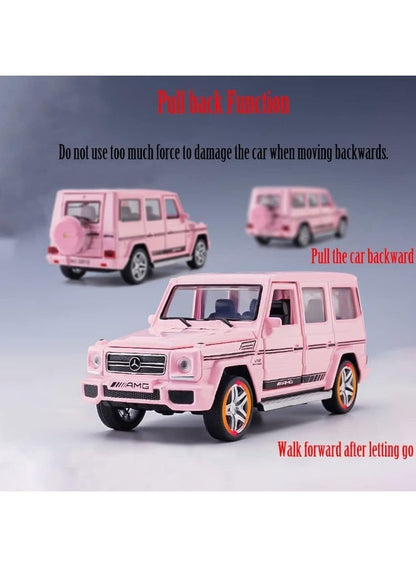Mercedes-Benz G65 G-Class Pink Model SUV – Premium Collectible Toy Car with Opening Doors, Luxury Display Model for Office Desk, Home Decor, Kids’ Rooms, Car Collection & Gifts