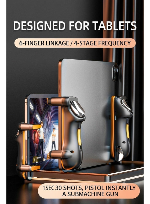 محفزات iPad JS62 بـ 6 أصابع للألعاب التلقائية – استجابة عالية، بدون حجب الشاشة، متوافق مع iPad Pro و ريد ماجيك Astra و ريد ماجيك Nova وجميع أجهزة iPad