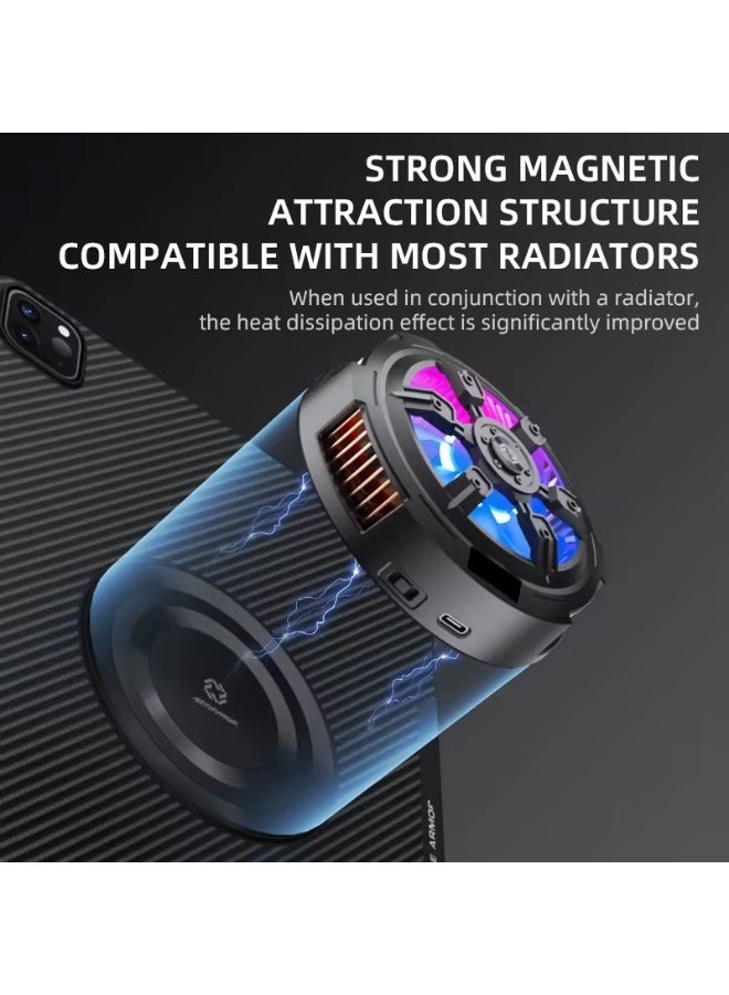 PIVA 2-in-1 Magnetic Gaming Protective Case, Carbon Fiber TPU Cover with Built-I