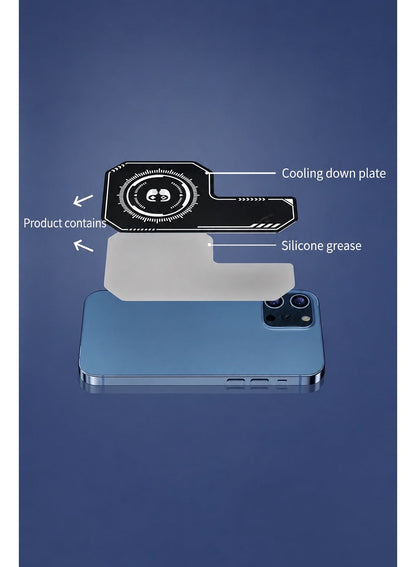 Magnetic Suction Sheet for Cell Phone Cooler by Legendary, for Phones and Tablets, Thermally Conductive Steel Plate with Strong Adhesive, Compatible for Most Cooling Devices or Magnetic Attachments for iPhone and iPad and Samsung and RedMagic