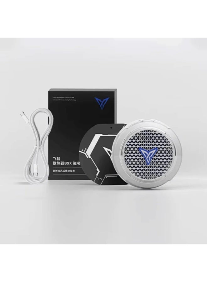 Flydigi B9X Phone & iPad Cooler, 30W (-45°C) RGB Magnetic Cooling Fan with App Control, Ultra-Quiet Portable Cooling Pad, Strong Magnetic Attachment for iPhone, Android, RedMagic & iPad – Built for Intense Gaming, Perfect for FPS Games like PUBG Mobile &