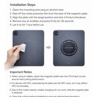 Magnetic Suction Sheet for Tablet Cooler by Black Shark, for Tablets, Thermally Conductive Steel Plate with Strong Adhesive, Compatible for Most Cooling Devices or Magnetic Attachments - for iPAD Pro, Xiaomi Pad, and many other Tablets