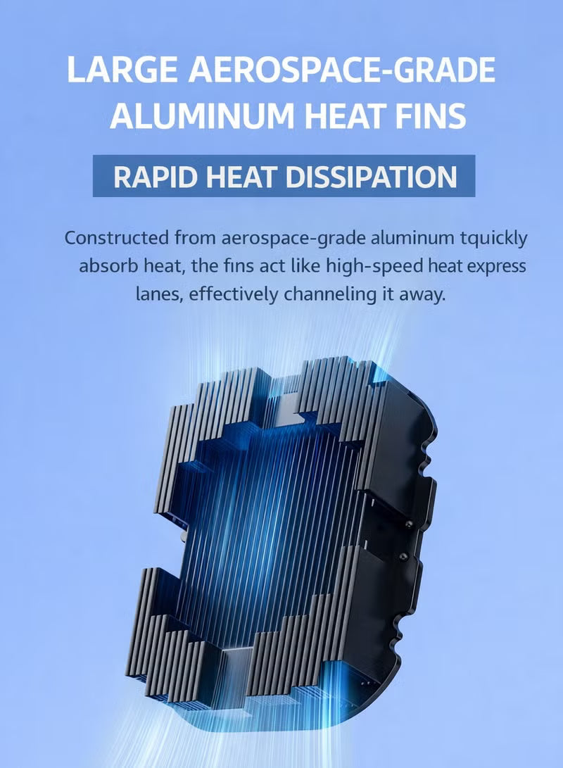 Phone Cooler RedMagic 8 Pro Magnetic Phone/Tablet Cooler – 36W Ultra-Cooling Gaming Fan with 65W DAO Charger, Graphene Heatsink, Magnetic Mount & Clip – Powerful Cooling Fan for Smartphones, Tablets, iPad & Steam Deck (Perfect for PUBG Mobile, COD & More)