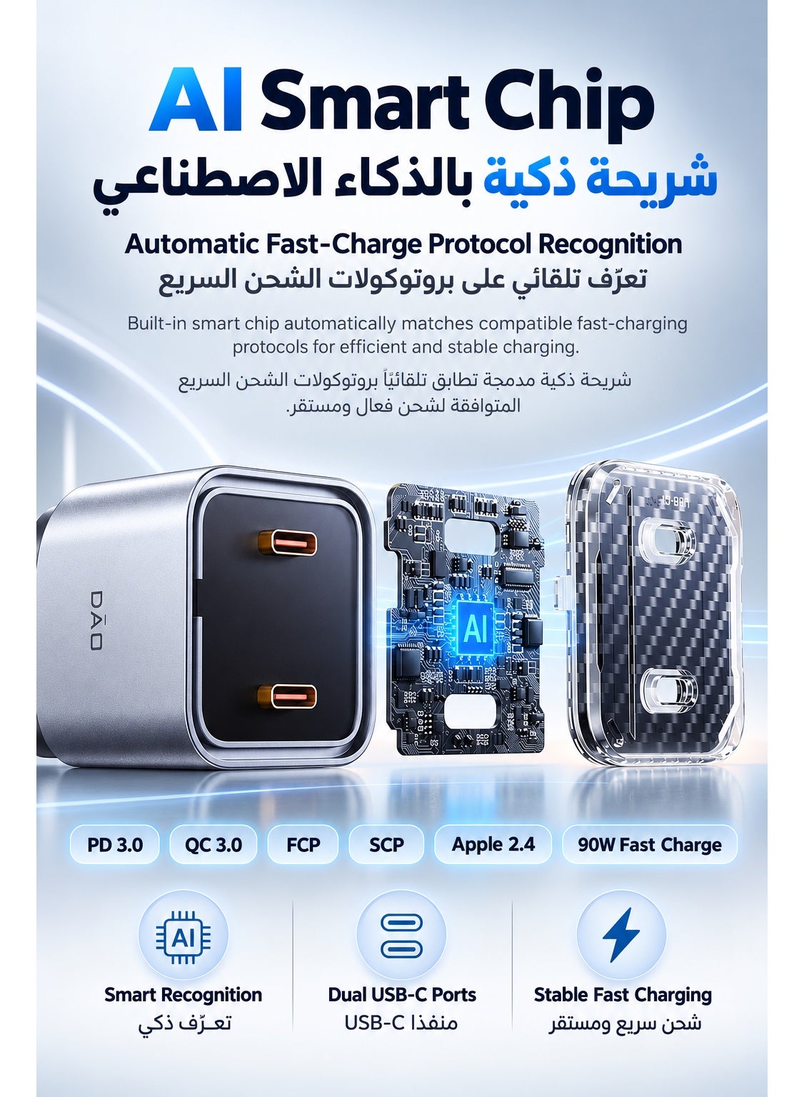 شاحن جداري ريدماجيك ميني 90 واط GaN