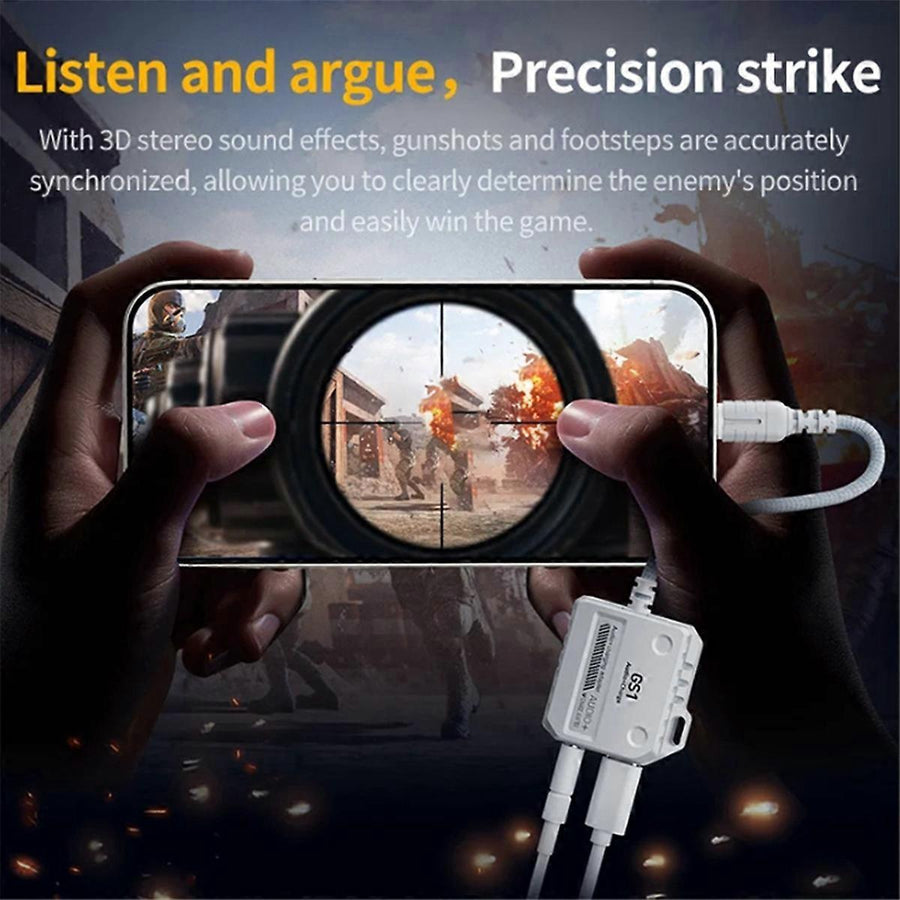 PLEXTONE GS1 2-In-1 Headphone Converter — Type-C + Type-C (Double) Interface, 60W Fast Charging for Mobile Phone