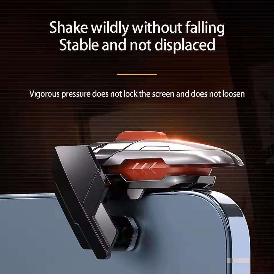 MEMO AK06 Automatic Laser Gaming Mobile Triggers, Super Fast Shooting, 25mAh long-lasting battery,High-Frequency Burst Mode, Alloy Buttons, iPhone/Android Compatible, PUBG Battlefield Accessory