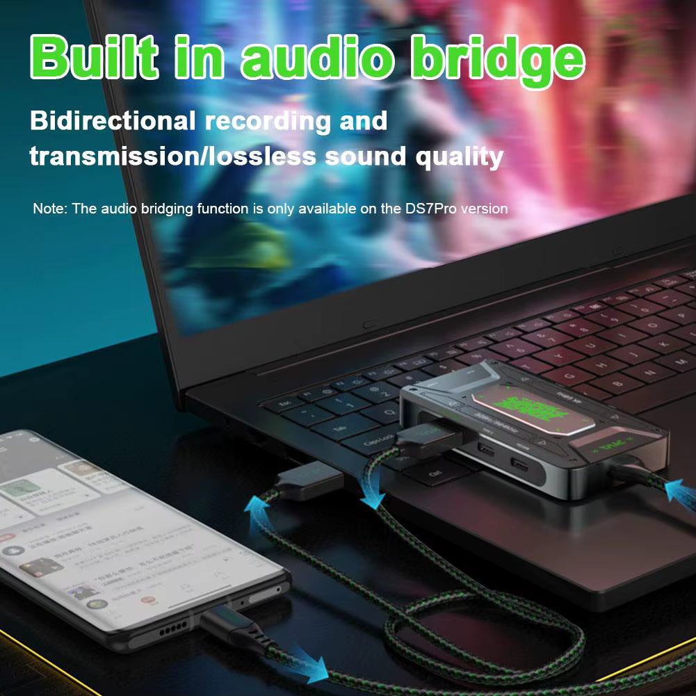 7-in-1 Audio HD Adapter Piva DS7 Type C Universal Headphone Converter Tablet Data Support Fast Charging L5X7