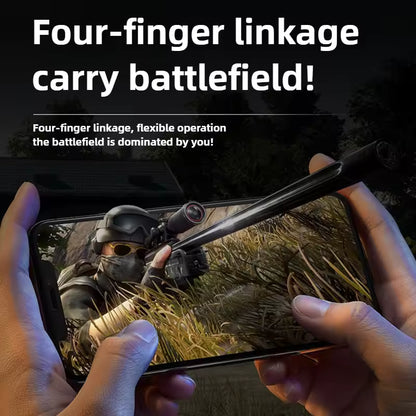 MEMO AK05 4 Finger Mobile Phone Sensitive Game Trigger for PUBG Aim Shooter L1 R1 ABS/Alloy Key Button for IOS Android Universal - MOBILE ONLY