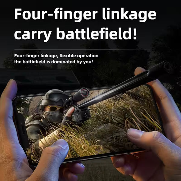 MEMO AK05 4 Finger Mobile Phone Sensitive Game Trigger for PUBG Aim Shooter L1 R1 ABS/Alloy Key Button for IOS Android Universal - MOBILE ONLY