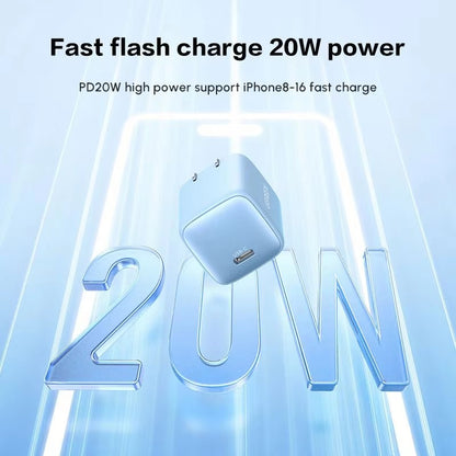 يوجرين شاحن سفري PD USB-C شاحن هاتف محمول 20W شاحن سريع PD محول طاقة USB-C للشحن السريع للآيفون برو ماكس