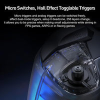 REDMAGIC Cyber Wireless Gaming Controller 1000Hz – RGB Gamepad with Hall Effect Joysticks & Triggers, 3-Mode Connection (Wired / Bluetooth / 2.4G), Aluminum Charging Dock, Turbo & Macro, Compatible with PC, Android, iOS, Tablet, Smart TV & Nintendo Switch