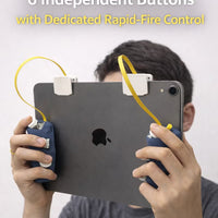PAD Piano Triggers Automatic 8-Finger Gaming Triggers FV6 for iPad & Tablets –Professional Magnetic Control, High Responsiveness, No Screen Blocking, Compatible with iPad Pro, RedMagic Astra, RedMagic Nova, and All iPads for PUBG Mobile and Other Games