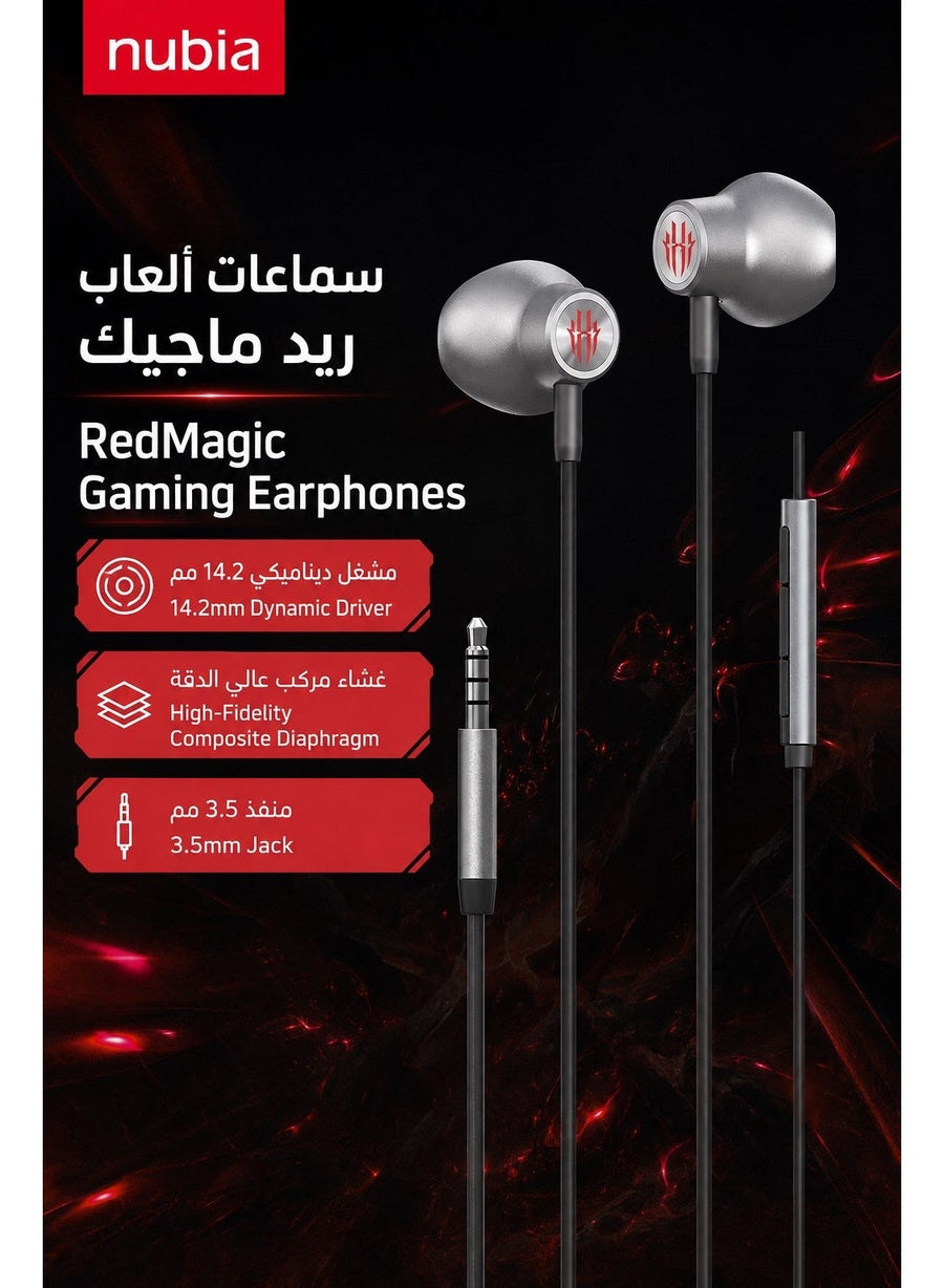 RedMagic Gaming Earphones with 3.5mm Jack and Microphone – In-Ear Headphones for Mobile and iPad Gaming