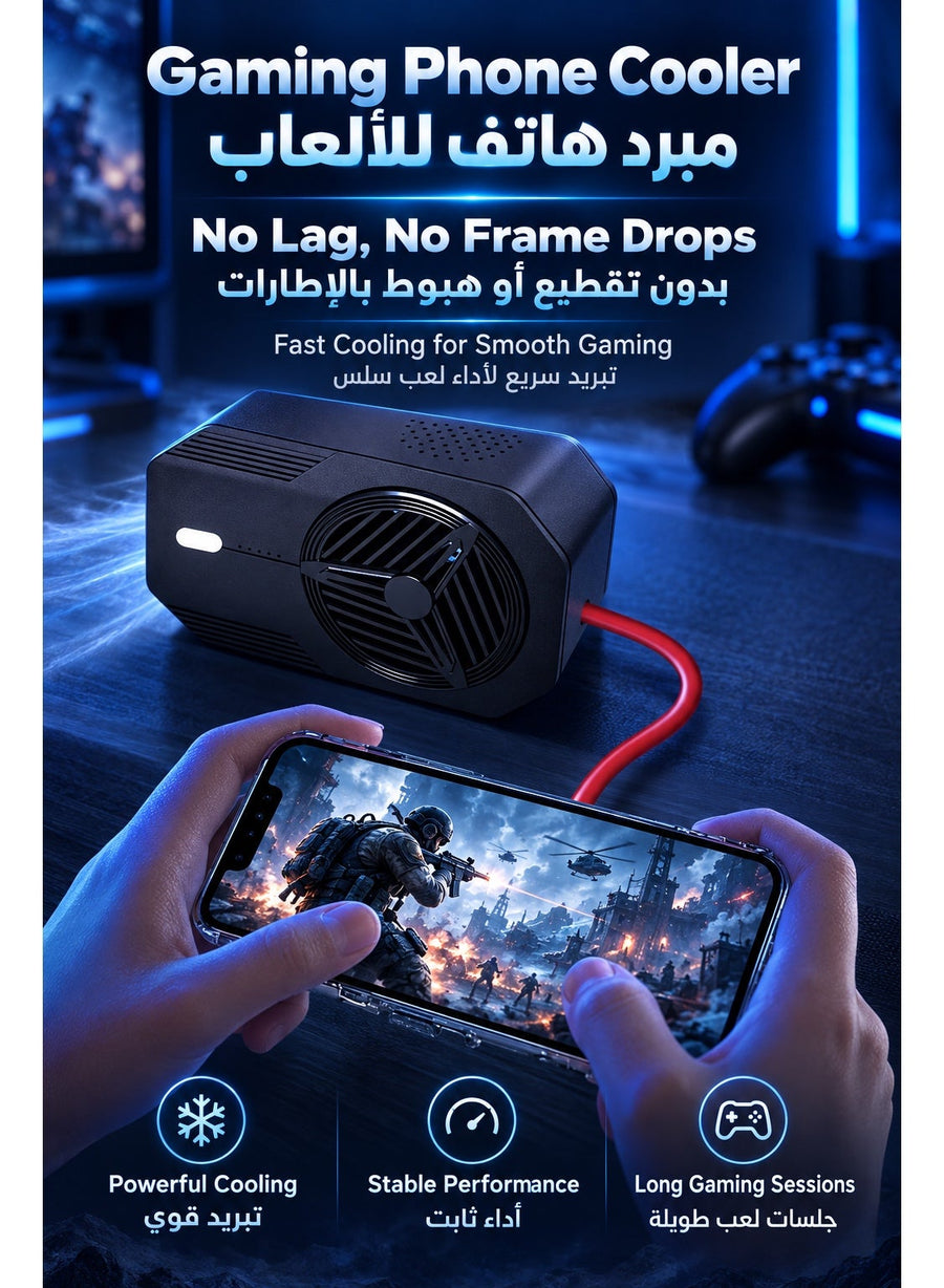48W Liquid Cooling Phone Cooler for iPhone & Tablet with TEC Semiconductor Technology, Ultra-Silent Operation, and Magnetic Clip Mount - Includes 48W Power Adapter - Compatible with iPhone, iPad, RedMagic