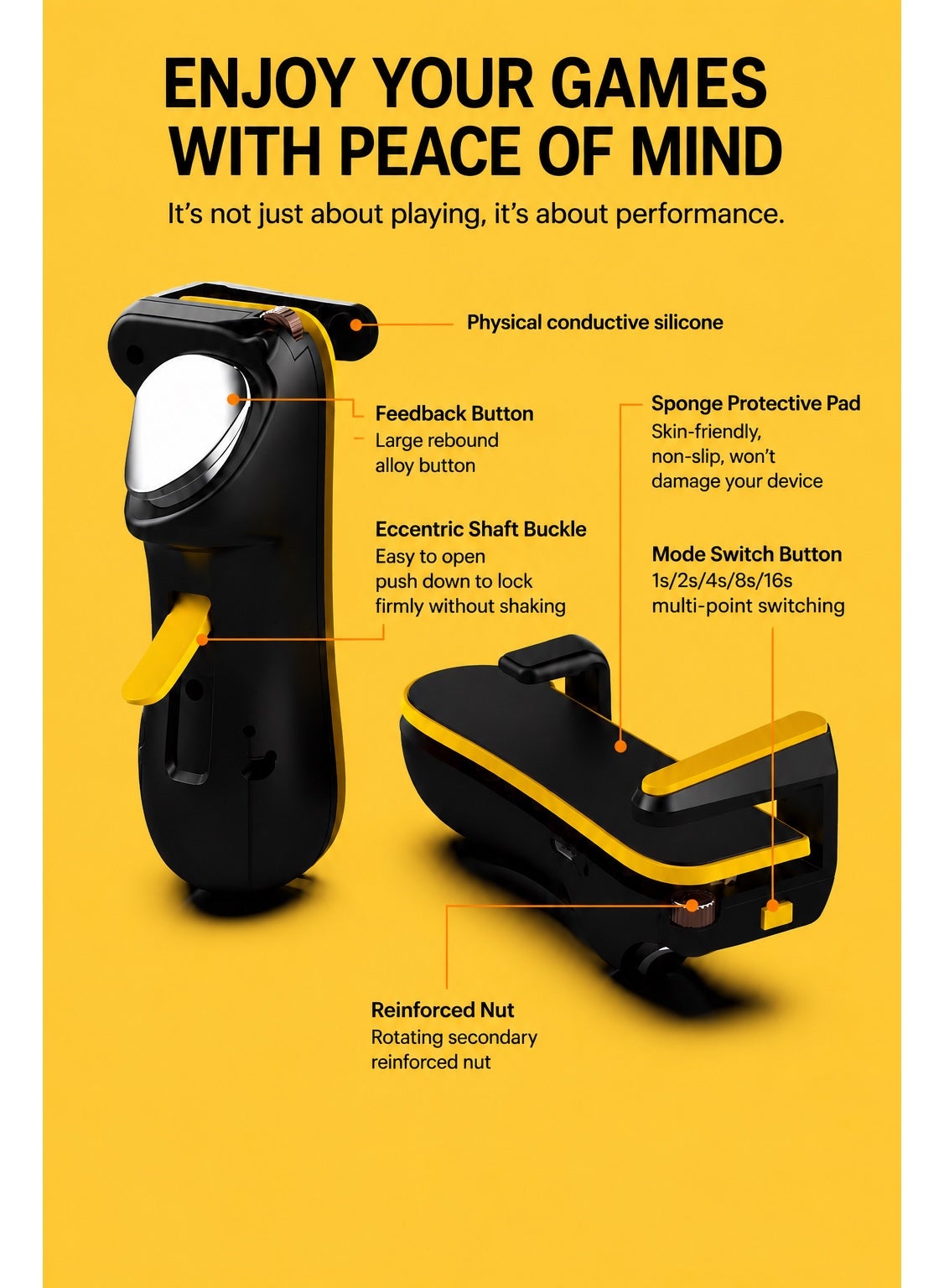 Generic IPAD Triggers JS31 4 fingers Automatic Gaming Triggers for iPad & Tablet