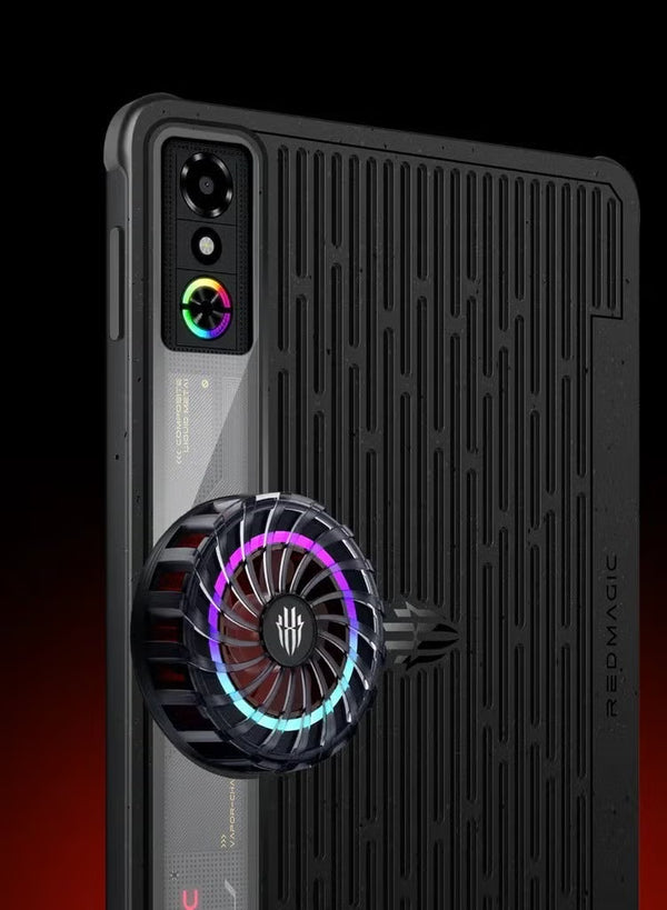 غلاف Folio مغناطيسي لألعاب RedMagic Astra Tablet، تصميم تبريد مجوف، حامل مغناطيسي قوي، استيقاظ/نوم تلقائي، حماية كاملة – أسود