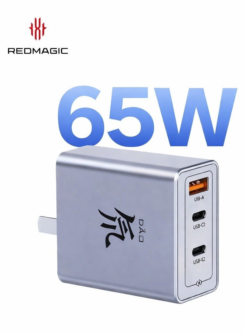 Black Shark 6 Pro Magnetic Cooler + RedMagic 65W GaN5 Fast Charger + Flaregun P4 Sleeves (2× Black+Green & 2× Black+Red) — For iPhone, Android, RedMagic, iPad