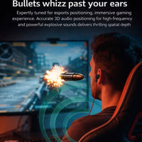 PIVA S6PRO Gaming Earphones With 27 PD Charging Port, APP Control, Built-in Sound Card, 3D Surround Sound, RGB Lighting, For iPhone, RedMagic, Samsung, Mobile, PC, PS5, PS4, Xbox Series X/s, Xbox One, Nintendo Switch - Type C Red