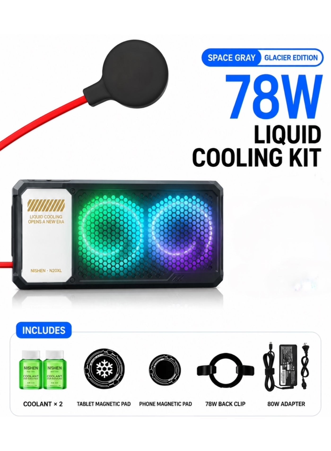 Ni-SHEN Nishen 78W Liquid Cooling Phone & Tablet Cooler, -40 °C degrees Magnetic