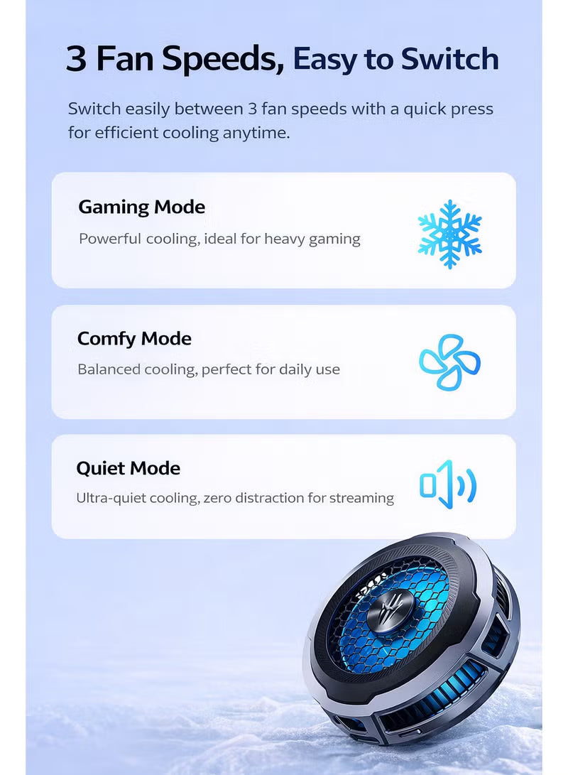 Phone Cooler RedMagic 8 Air – Ultra-Light 18W Magnetic Gaming Fan with Clip & Semiconductor Heatsink For Smartphones Android & iPhone, Perfect for RedMagic Astra (Perfect for PUBG Mobile, COD, Fortnite & More)