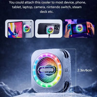 Phone Cooler Nubia RedMagic 6 Pro Magnetic Phone/Tablet Cooler – 30W Ultra-Cooling Gaming Fan with Graphene Heatsink, and Magnetic Mount – For Smartphones, Tablets, iPad & Steam Deck (Perfect for PUBG Mobile, COD & More) - Special Edition Black
